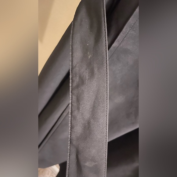 Vintage St John Collection Marie Gray Women Size 16 Long Rain Trench Coat Black - Picture 9 of 10